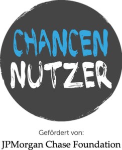 Logo ChancenNutzer, gefördert von JPMorgen Chase Foudation